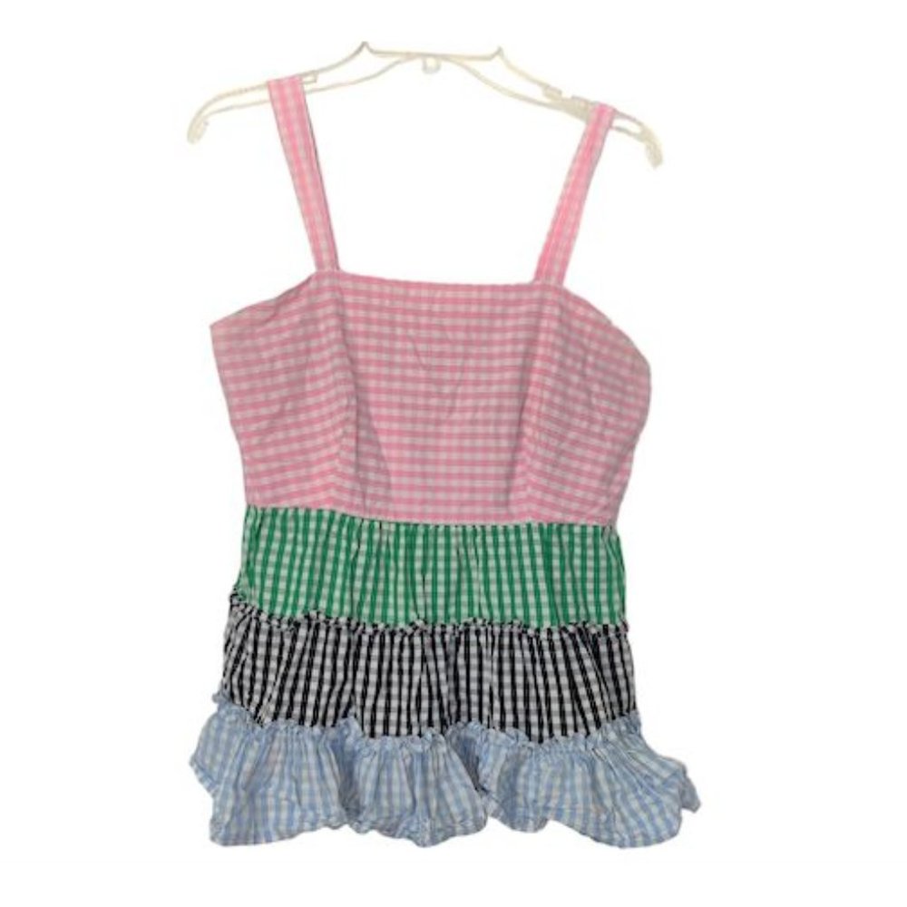 Crown & Ivy Women's Gingham Top - Picture 1 of 5